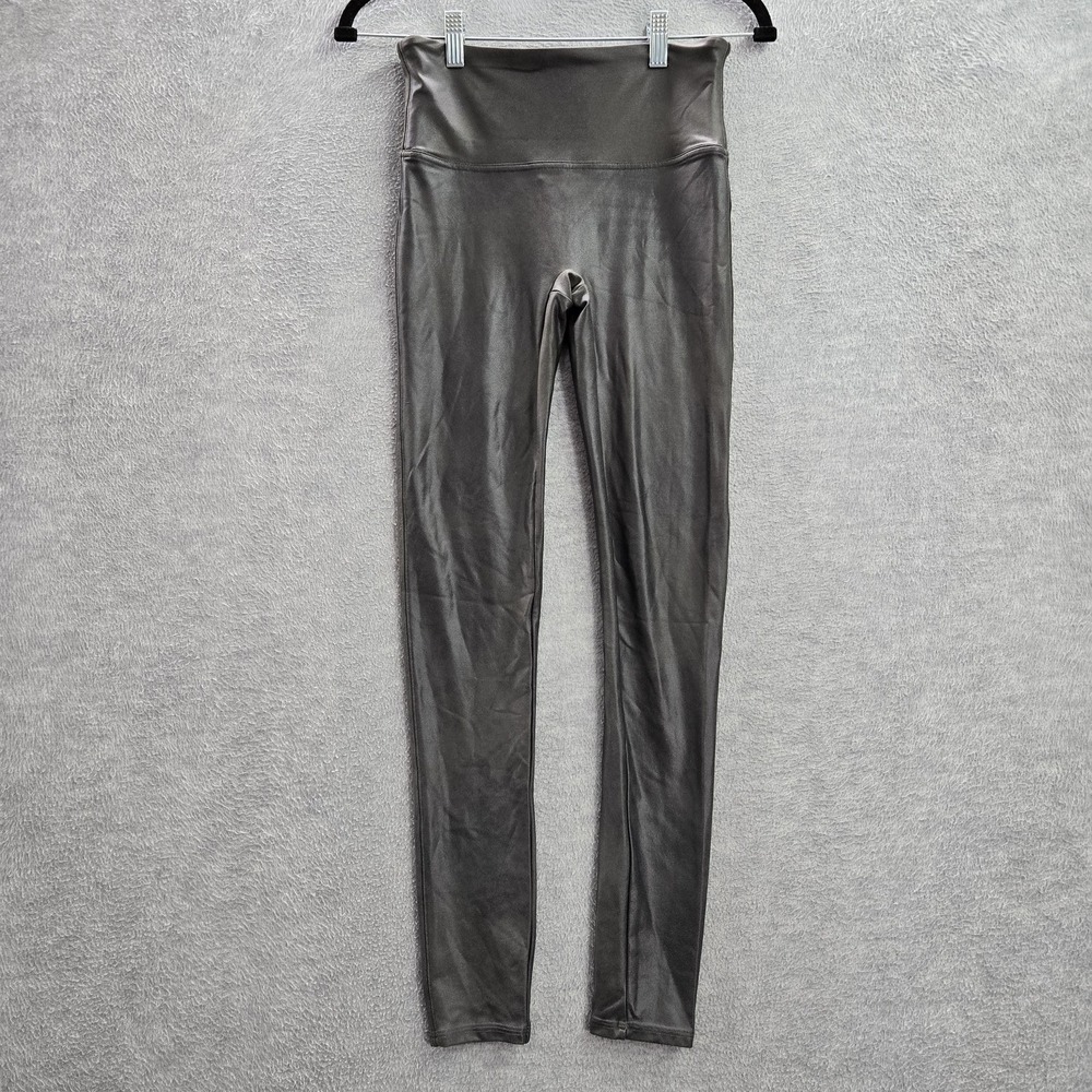 Spanx Women Legging M Gray Nylon‎ Polyester Activewear Performance 28"